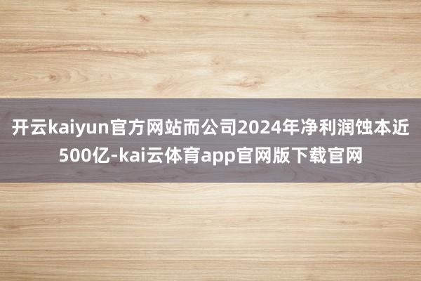 开云kaiyun官方网站而公司2024年净利润蚀本近500亿-kai云体育app官网版下载官网